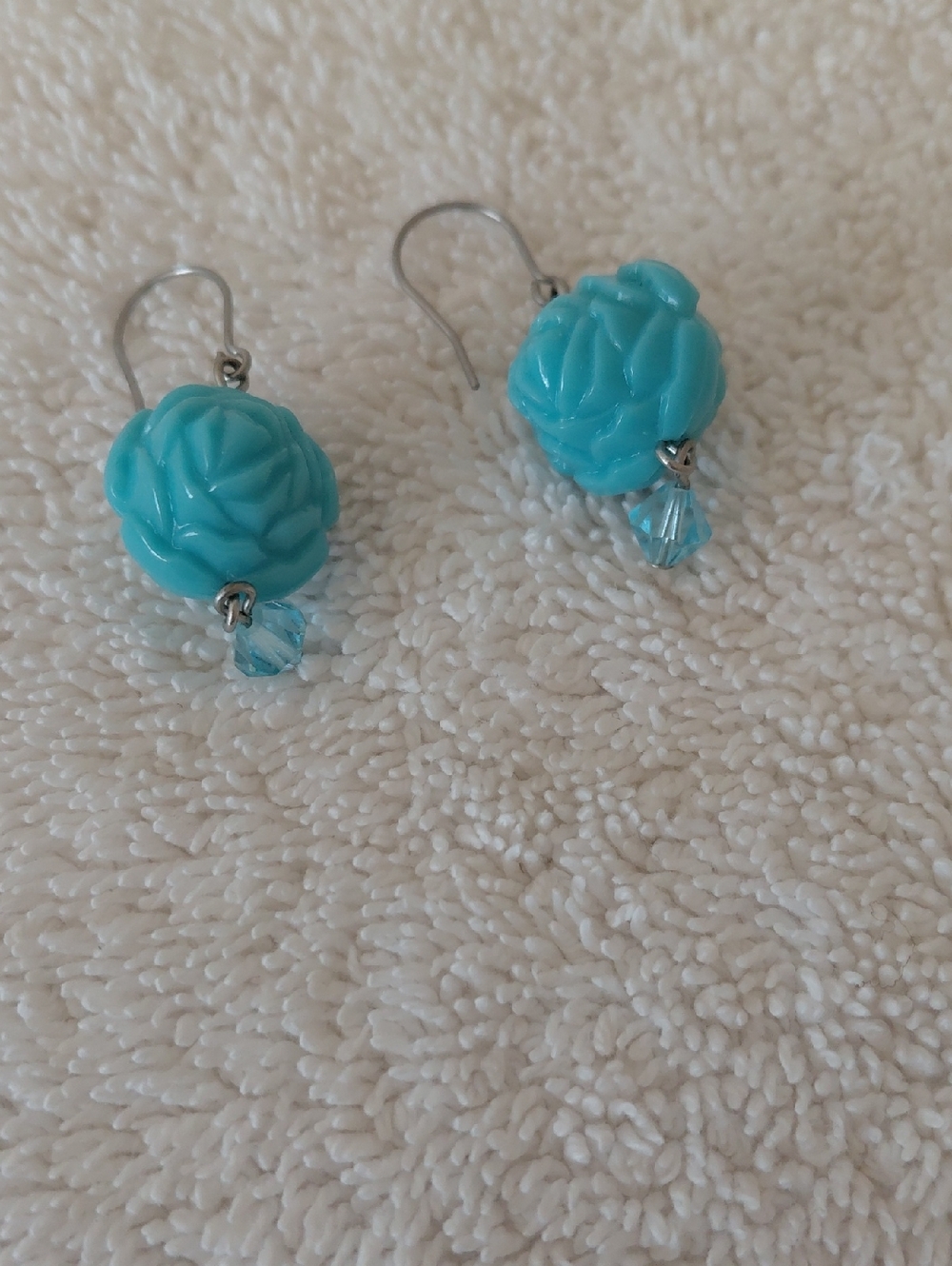 Tarina Tarantino Turquoise Rose Drop Earrings - Women Jewelry